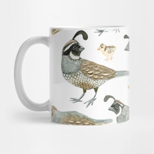 Watercolor Quail pattern Mug